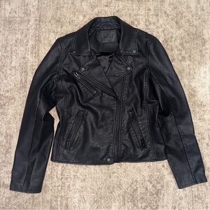 Blank NYC Black Leather Biker Jacket